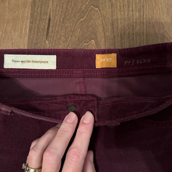 Anthropologie Pilcro Serif Burgundy Corduroy Pants - Picture 5 of 7